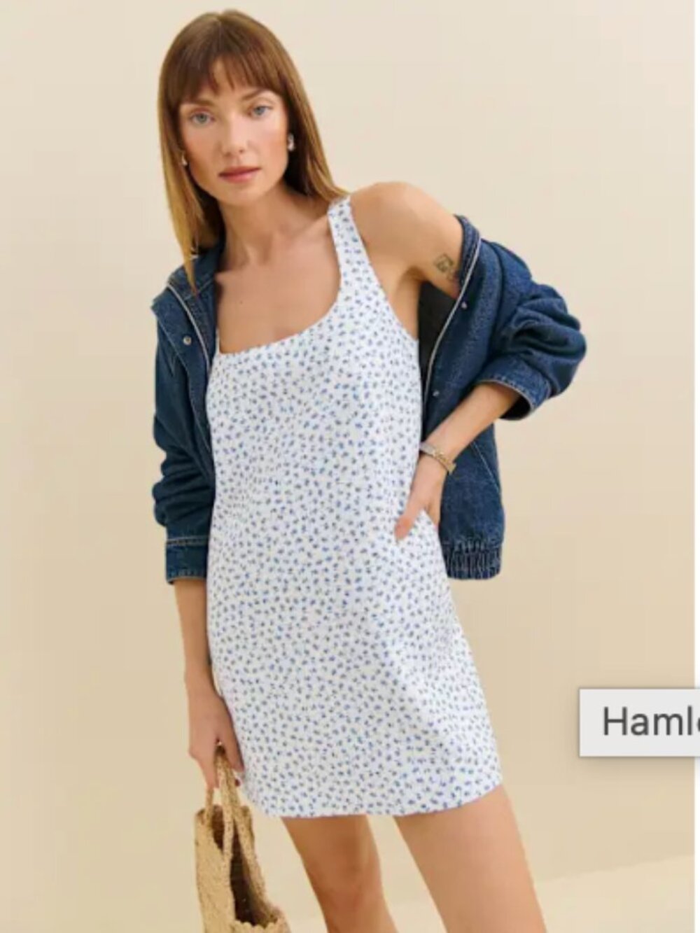 Reformation Hamley Linen Dress Hanna Size 6